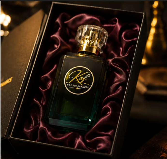 Emerald Whisper unisex perfume bottle with luxury packaging box
