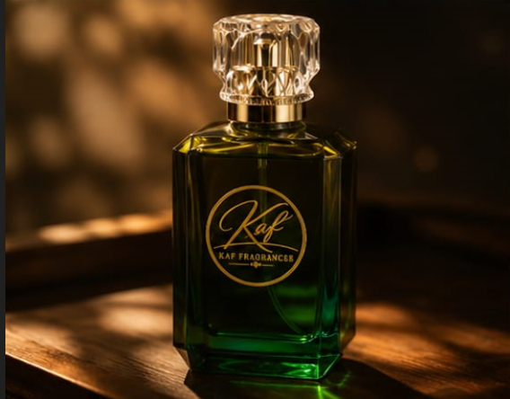 Emerald Whisper long lasting fresh citrus and woody fragrance display