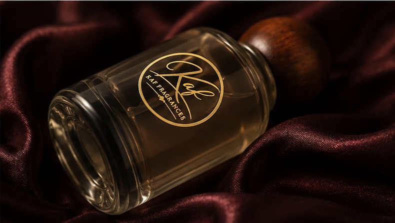 Golden Hour luxury warm amber perfume for men daily wear display