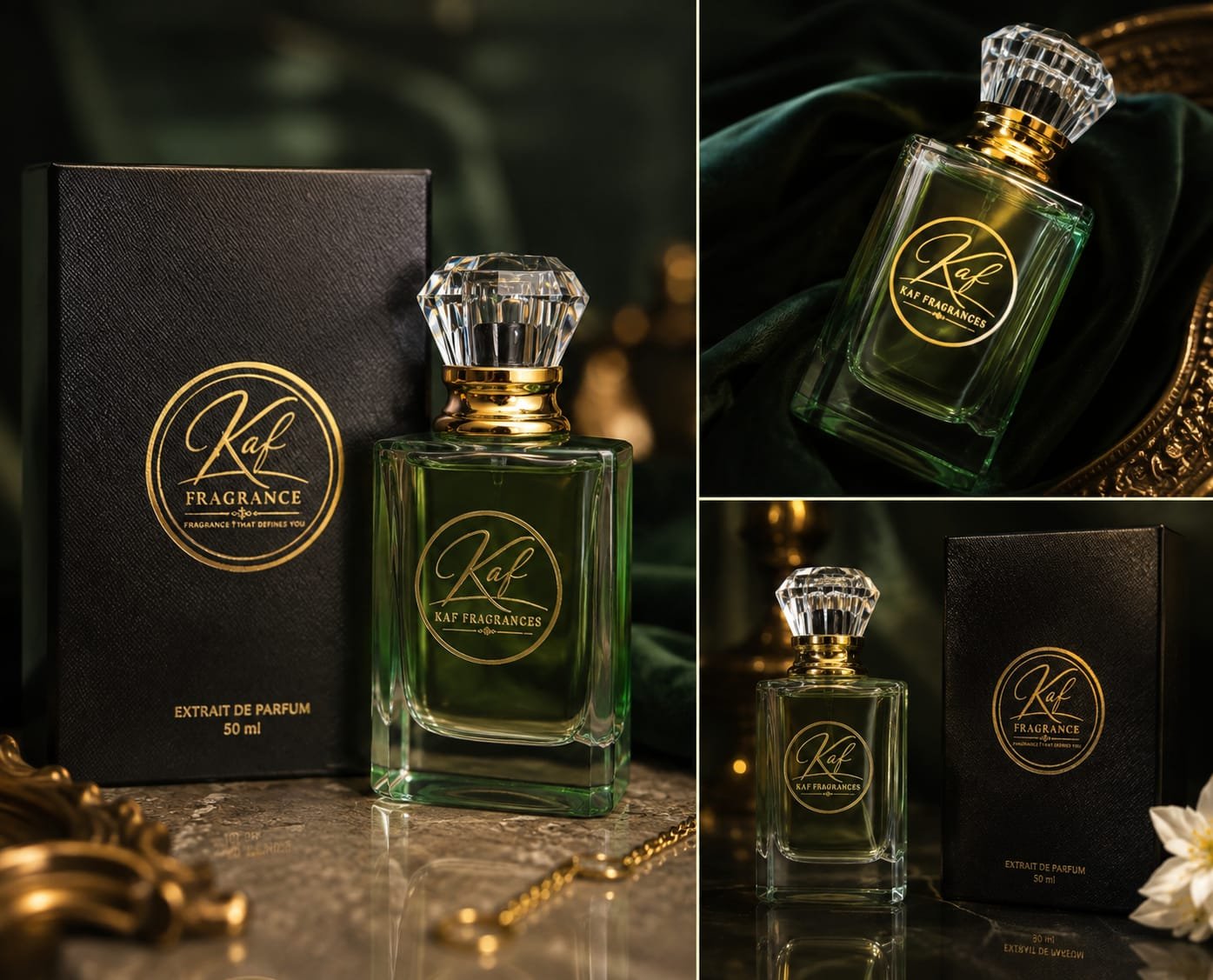 KAF Fragrances Amber Jannat Extrait de Parfum 50ml bottle, a warm unisex amber perfume.